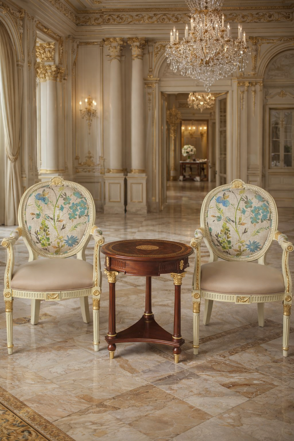 GHẾ CỔ ĐIỂN LOUIS 16 CÓ TAY- LOUIS KING CHAIR 16